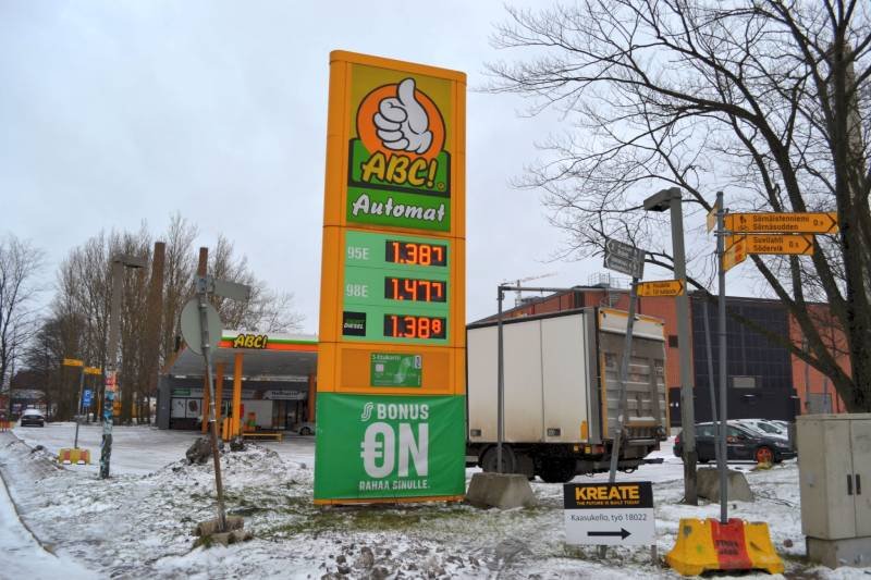 Автозаправка Хельсинки Финляндия