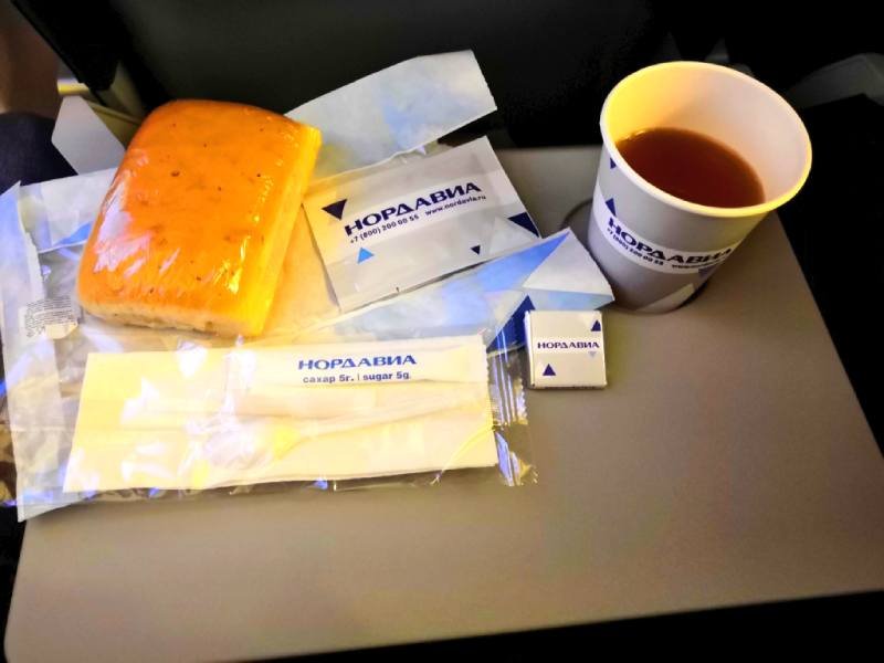 Что входит в набор еды авиакомпании Нордавиа