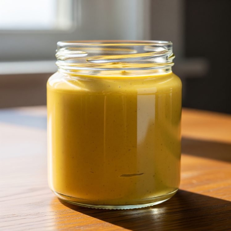 Домашняя горчица на кухонном столе