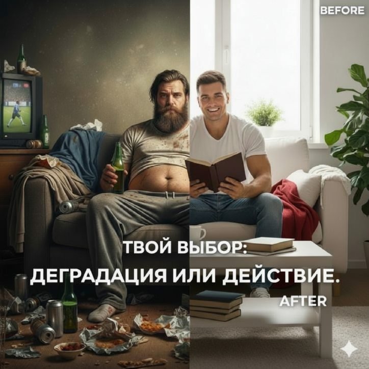 Твой выбор это Деградация или Действие