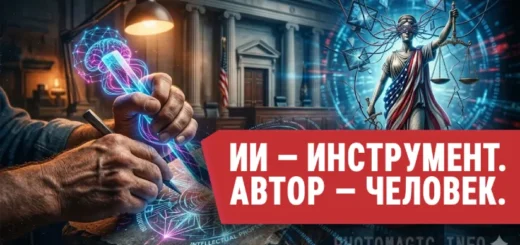 Авторское право на ИИ: ИИ — ИНСТРУМЕНТ. АВТОР — ЧЕЛОВЕК.